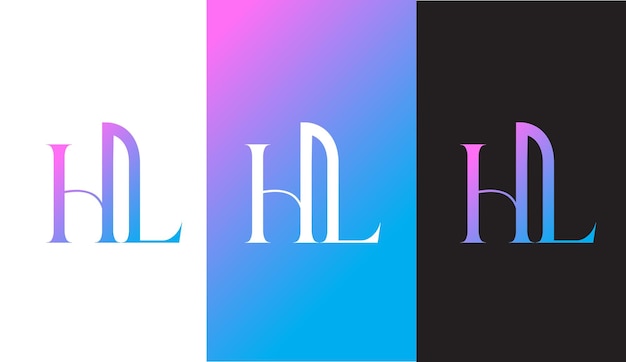 Eerste letter HL logo ontwerp creatief modern symbool pictogram monogram