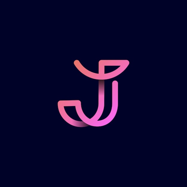 Eerste letter j logo-ontwerp
