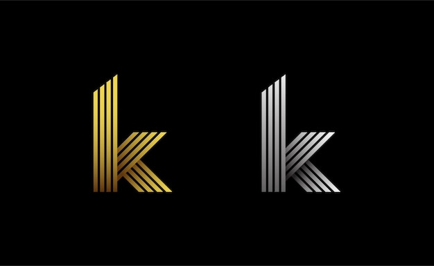 Eerste letter k monogram logo sjabloon