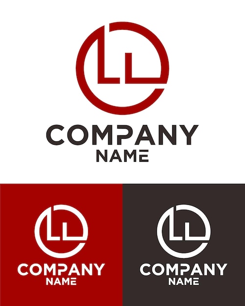 Eerste letter ll logo vector ontwerpsjabloon