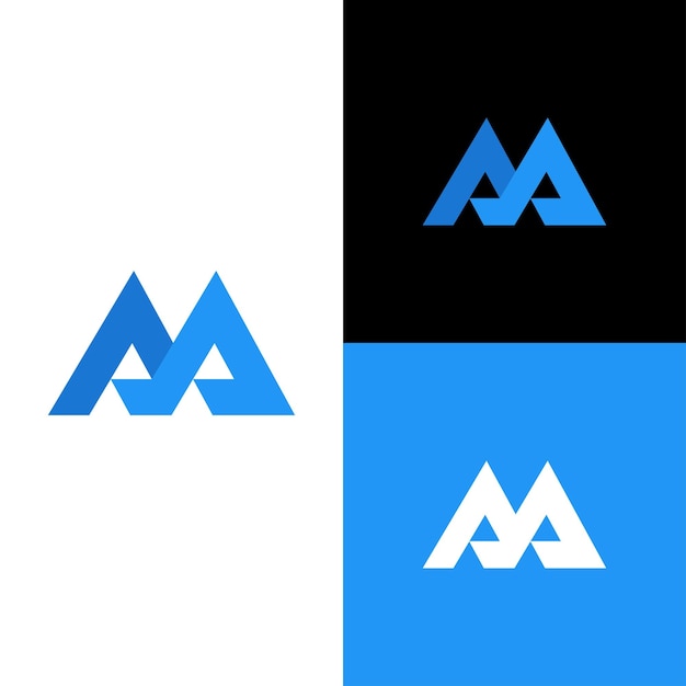 Vector eerste letter m-logo, modern minimalistisch logo
