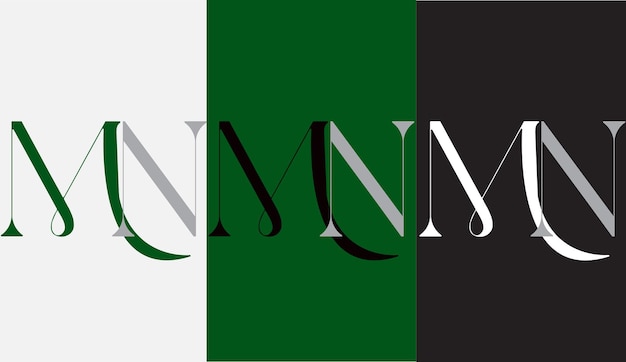 Vector eerste letter mn logo ontwerp creatief modern symbool pictogram monogram