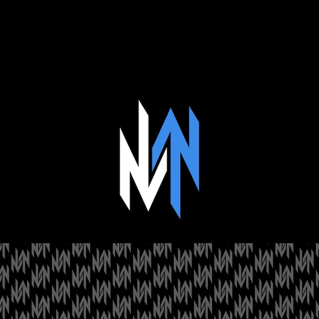 Eerste letter MW WM Sharp Up Down Sign-logo