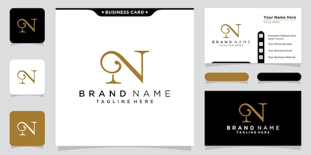 Eerste Letter N Logo Design vector sjabloon Creative N Logo Design