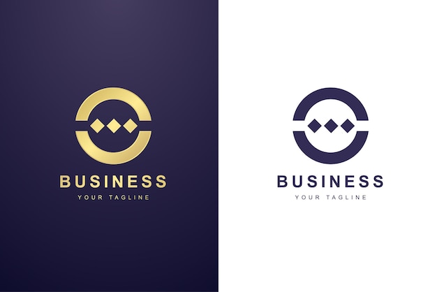 Eerste letter o-logo voor bedrijf of mediabedrijf.
