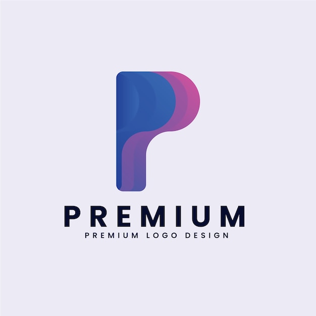 Eerste letter p logo vector ontwerpsjabloon