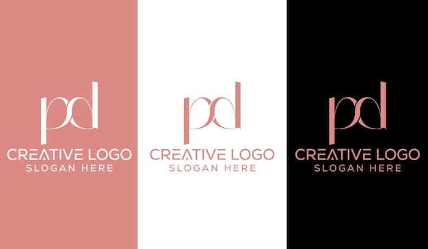 Eerste letter PD Logo Design Monogram Creatief Modern Teken Symboolpictogram