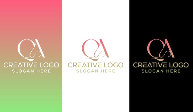 Eerste letter qa logo ontwerp creatief modern symbool icoon