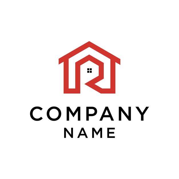 Eerste Letter R home logo bedrijfsnaam monogram ontwerp voor bedrijfs- en bedrijfslogo