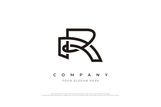 Eerste letter r logo vector ontwerpsjabloon