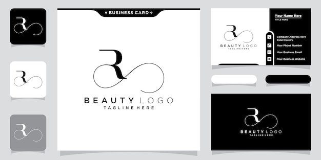 Eerste letter R luxe Logo ontwerp Vector