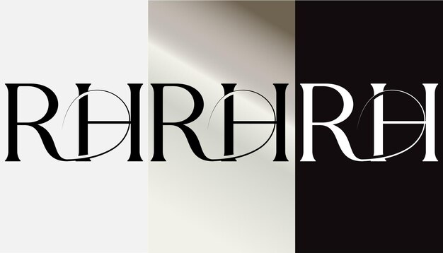 Vector eerste letter rh logo ontwerp creatief modern symbool pictogram monogram