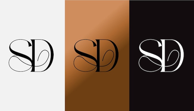 Vector eerste letter sd logo ontwerp creatief modern symbool pictogram monogram