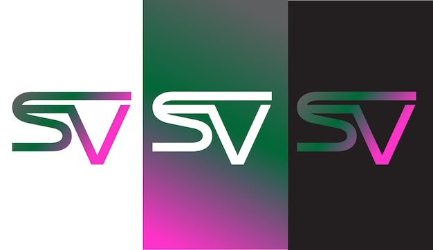 Eerste letter SV logo ontwerp creatief modern symbool pictogram monogram