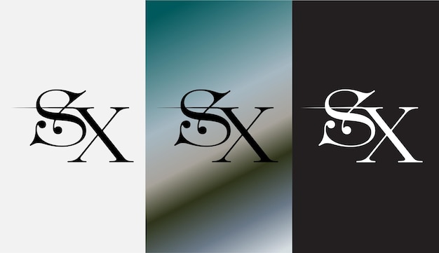 Vector eerste letter sx logo ontwerp creatief modern symbool pictogram monogram