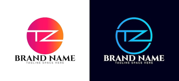 Eerste letter tz monogram logo-ontwerp