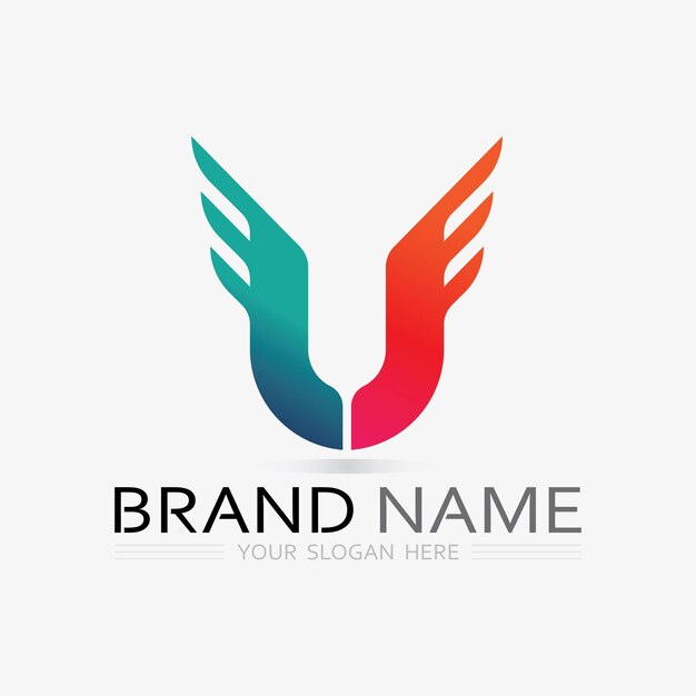 Eerste letter U logo business en design icoon vector