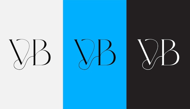 Eerste letter vb logo ontwerp creatief modern symbool pictogram monogram