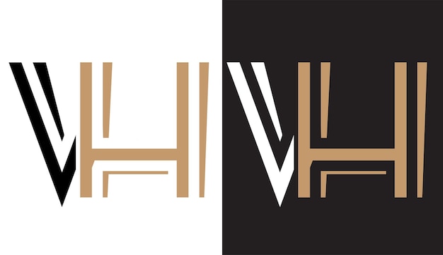 Eerste letter VH logo ontwerp creatief modern symbool pictogram monogram