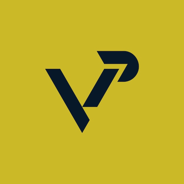 Vector eerste letter vp of pv monogramlogo