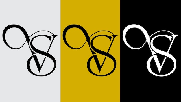 Eerste letter VS logo ontwerp creatief modern symbool pictogram monogram