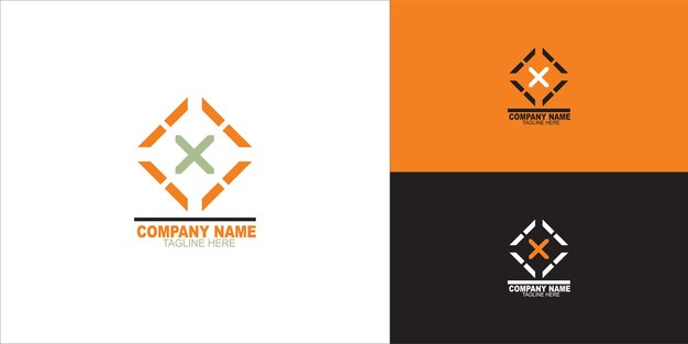 eerste letter x in vierkant logo