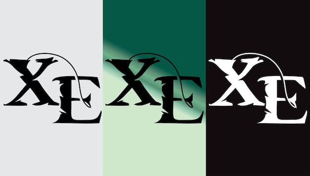 Vector eerste letter xe logo ontwerp creatief modern symbool pictogram monogram