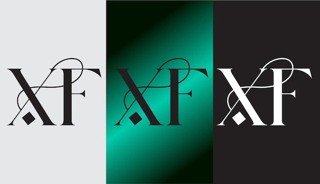 Vector eerste letter xf logo ontwerp creatief modern symbool pictogram monogram