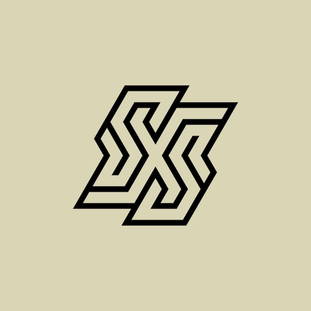 Vector eerste letter xs of sx monogramlogo