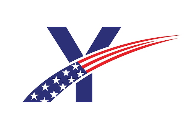 Eerste Letter Y Amerikaans Logo voor Business Corporate en Company Sign USA Amerikaans Logotype