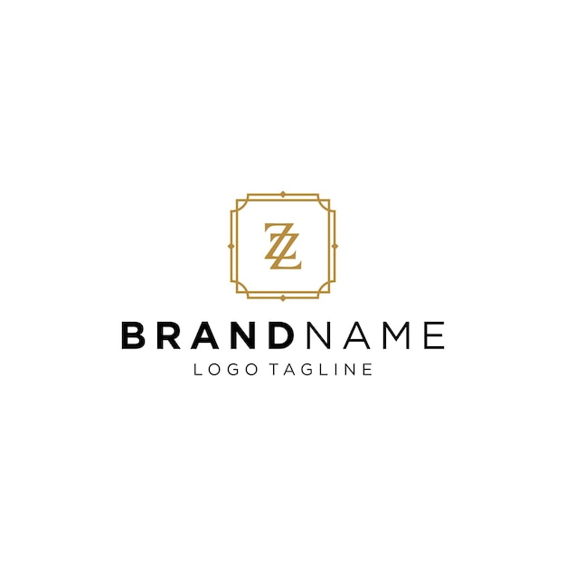 Vector eerste letter zz luxe logo ontwerp vector