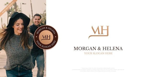 Eerste MH Logo Design Vector