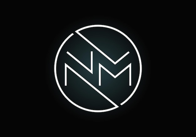 Eerste Monogram brief Nm Logo Vector ontwerpsjabloon. NM Letter Logo-ontwerp