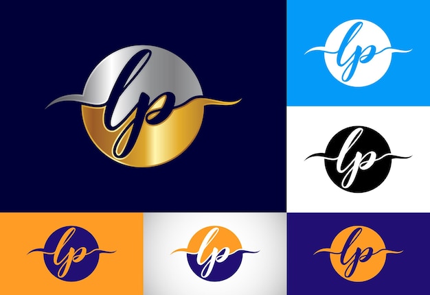 Eerste Monogram Letter Lp Logo Design Vector Grafisch Alfabet Symbool Voor Corporate Business