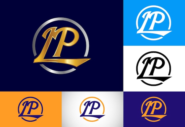 Eerste Monogram Letter Lp Logo Design Vector Grafisch Alfabet Symbool Voor Corporate Business