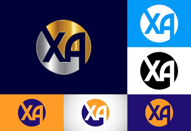 Eerste Monogram Letter XA Logo Design Vector sjabloon grafisch alfabet symbool voor Corporate Business Identity