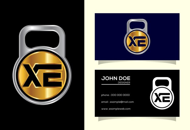 Eerste Monogram Letter XE Logo Design Vector Grafisch Alfabet Symbool Voor Corporate Business