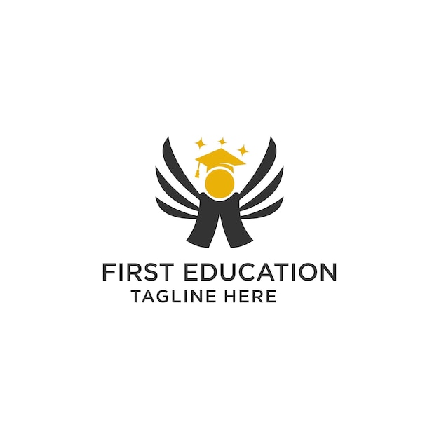 Eerste onderwijs logo pictogram ontwerp