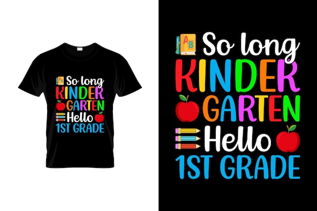 Eerste schooldag T-shirtontwerp of eerste schooldagposterontwerp of eerste schooldag illus