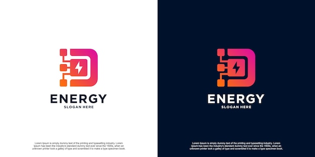 Vector eersteklas logo voor elektrische energie