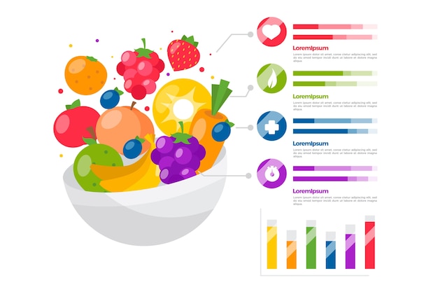 Vector eet een regenboog infographic sjabloon concept