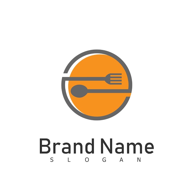 Eet voedsel restaurant logo ontwerp symbool