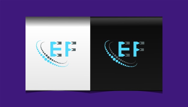 Первоначальный современный шаблон вектора дизайна логотипа EF
