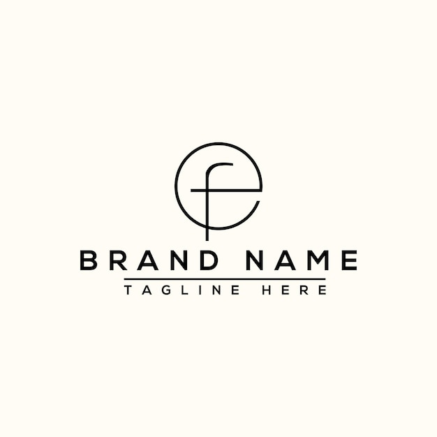 EF Logo Design Template Vector Graphic Branding Element