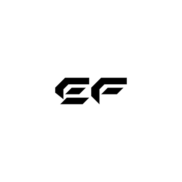 EF モノグラムロゴ デザイン文字 テキスト名 シンボル モノクロロゴタイプ アルファベット文字 シンプルロゴ