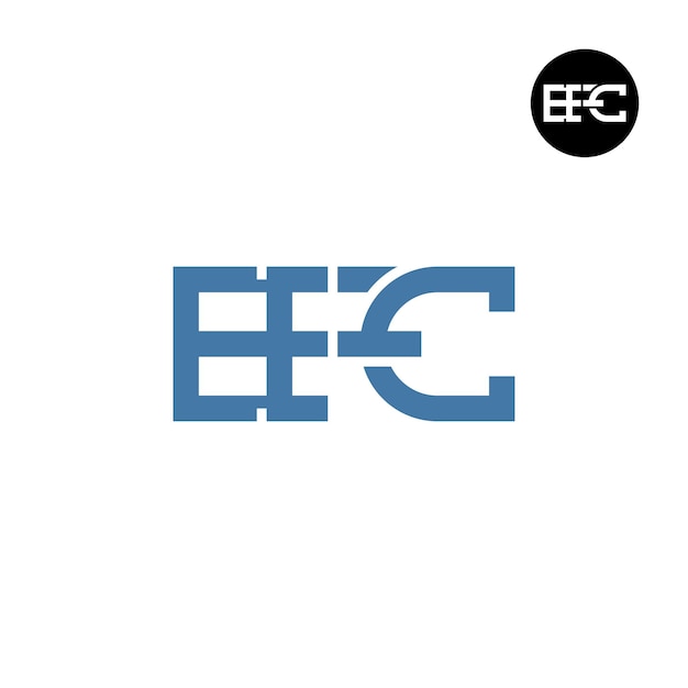 Vector efc logo letter monogram ontwerp