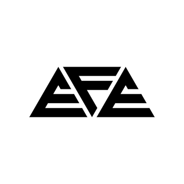Vector efe triangle letter logo design with triangle shape efe triangle logo design monogram efe triangle vector logo template with red color efe triangular logo simple elegant and luxurious logo efe