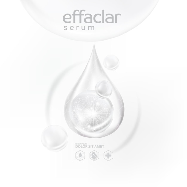 Vector effaclar serum skin care cosmetic