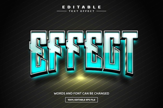 Effect 3D editable text effect template