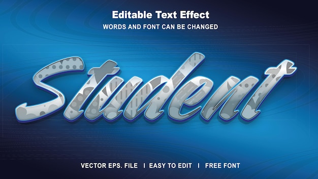 Vector effect de style de texte verte vecteur premium